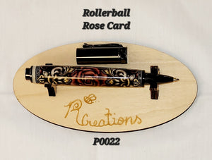 P0022 Rose Card Rollerball Pen